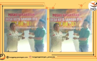 PT. Tunggang Parangan Kutai Kartanegara (Perseroda) Beri Sumbangan Kepada Korban Kebakaran Di Kota Bangun, Desa Kota Bangun Ulu.