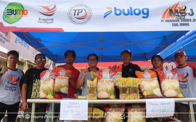 PT Tunggang Parangan Kutai Kartanegara (Perseroda) Mendukung Kegiatan Pangan Murah yang Diadakan oleh Koperasi KSU Tunggang Parangan Mulia.
